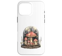 Custodia per iPhone 16 Pro Max Funghi Incantati Foresta Campana Jar Fungi Art