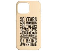 Custodia per iPhone 16 Pro Max Funny 50th Birthday Shirt Old Meter Funny 50 Year Old Gifts