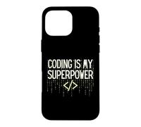 Custodia per iPhone 16 Pro Max Funny Coding is My Superpower Coder Programmer