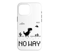 Custodia per iPhone 16 Pro Max Funny Cute Pixel Offline T-Rex Game, Cool Dino Game, Gaming