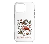 Custodia per iPhone 16 Pro Max Funny Flamingo Pun Flocking Magical Pagan Wiccan Witch