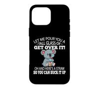Custodia per iPhone 16 Pro Max Funny Kids Tall Glass of Get Over It Suck It Up Koala Lover
