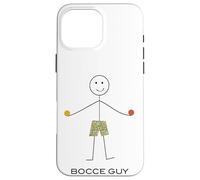 Custodia per iPhone 16 Pro Max Funny Men Bocce Ball, Boy Bocci Gifts