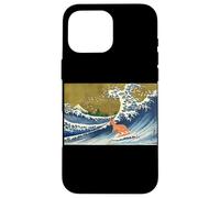 Custodia per iPhone 16 Pro Max Funny Mens Womens Kids Retro Vintage Surfing Kangaroo Lover