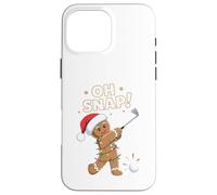 Custodia per iPhone 16 Pro Max Funny Oh Snap Gingerbread Golf Christmas Holiday Art