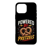 Custodia per iPhone 16 Pro Max Funny Pretzel Saying Humor Joke Gag Powered By