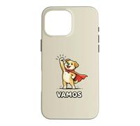 Custodia per iPhone 16 Pro Max Funny Puppy Vamos Carino Cartoon Guerriero Cane Pugno Bump Meme