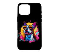 Custodia per iPhone 16 Pro Max Funny Retro Vintage Mens Womens 80s 90s Boston Terrier Lover