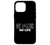 Custodia per iPhone 16 Pro Max Funny Rock Heavy Metal Chitarra Batteria Musica No Life Gift