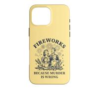 Custodia per iPhone 16 Pro Max Fuochi d'artificio perché l'omicidio è sbagliato Famiglia retrò