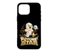 Custodia per iPhone 16 Pro Max Future Soccer Star Eagle Kicking Football Design