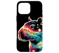 Custodia per iPhone 16 Pro Max Galactic Capybara Voyage Notte stellata Wildlife Odyssey