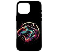 Custodia per iPhone 16 Pro Max Galactic Capybara Voyage Notte stellata Wildlife Odyssey