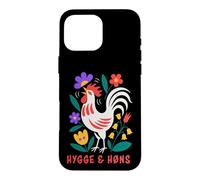 Custodia per iPhone 16 Pro Max Galline da cortile Hygge Folk Art Gallo