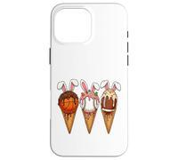 Custodia per iPhone 16 Pro Max Gelato gocciolante basket baseball calcio coniglietto Pasqua