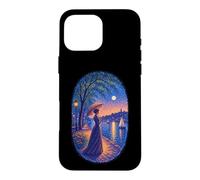 Custodia per iPhone 16 Pro Max Georges Seurat Ispirato Pointillist Moonlit Riverside Woman