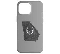 Custodia per iPhone 16 Pro Max Georgia GA Deer Hunting Shed Antlers Design