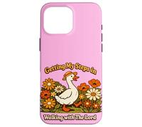 Custodia per iPhone 16 Pro Max Getting My Steps in Walking With The Lord Christian Floral I