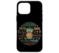 Custodia per iPhone 16 Pro Max Giardinaggio Pianta Mamma Pollice Verde Tipografia Word Art