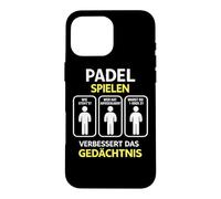 Custodia per iPhone 16 Pro Max Giocare A Padel Migliora La Memoria Padel Divertente