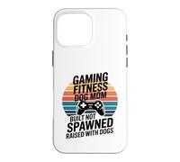 Custodia per iPhone 16 Pro Max Gioco Fitness Cane Mamma Costruito Non Generato Allevato Con I Cani