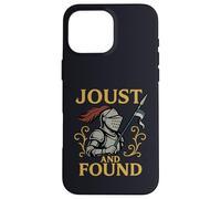 Custodia per iPhone 16 Pro Max Giostra e Trovato Medieval Knight Renaissance Fair Pun