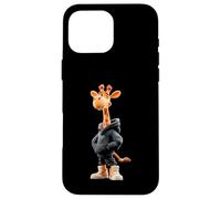 Custodia per iPhone 16 Pro Max Giraffe Cool Cute Kawaii Cartoon Safari Uomini Donne Bambini