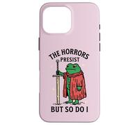 Custodia per iPhone 16 Pro Max Gli orrori persistono ma anche io divertente Tarocchi Rana Rospo