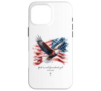 Custodia per iPhone 16 Pro Max GOD is Not Finished Yet - Vintage Watercolor Eagle 1776