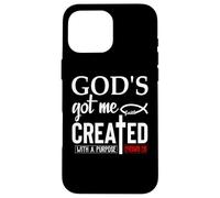 Custodia per iPhone 16 Pro Max God's Got Me Christian Ephesians 2:10 Created With a Purpose