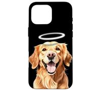 Custodia per iPhone 16 Pro Max Golden Retriever Angel Good Boy Dog
