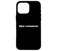Custodia per iPhone 16 Pro Max Golf Weekend Early Tee Time Golf Cart Papà Pensionato Scherzo