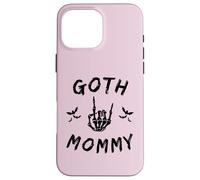Custodia per iPhone 16 Pro Max Goth Mommy Goth mamma emo scheletro mano roccia sulla festa della mamma