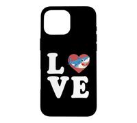 Custodia per iPhone 16 Pro Max Grafica Shark Love Spelled Out With Heart