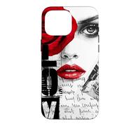Custodia per iPhone 16 Pro Max Grafica streetwear Dark Romance, Gothic Red Rose Lover