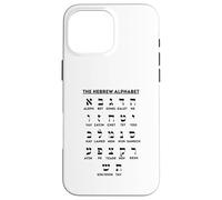 Custodia per iPhone 16 Pro Max Grafico delle scommesse Aleph per l'apprendimento della lingua yiddish dell'alfabeto ebraico
