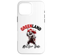 Custodia per iPhone 16 Pro Max Greenland Flag Bear Support Greenland Is Not For Sale