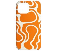 Custodia per iPhone 16 Pro Max Groovy arancione fluido astratto linea ondulata modello