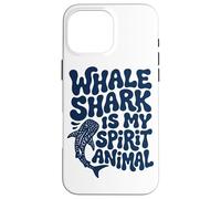 Custodia per iPhone 16 Pro Max Groovy Balena Shark Spirit Animal Retro Art