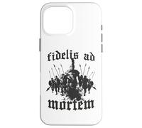 Custodia per iPhone 16 Pro Max Guerrieri spartani Re Leonida Falange greca