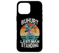 Custodia per iPhone 16 Pro Max Guerriero medievale vintage Buhurt pieno contatto