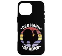 Custodia per iPhone 16 Pro Max Hahn nel cestino pollaio pollaio pollame, gallina, pollame, agricoltore