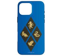 Custodia per iPhone 16 Pro Max Harry Potter Diamond Lion, Raven, Snake and Badger