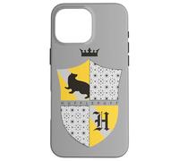 Custodia per iPhone 16 Pro Max Harry Potter Hufflepuff Shield and Crown