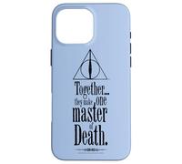 Custodia per iPhone 16 Pro Max Harry Potter Together They Make One Master of Death