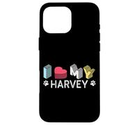 Custodia per iPhone 16 Pro Max Harvey Nome cane personalizzato Harvey Pet Lover