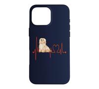 Custodia per iPhone 16 Pro Max Havanese Dog Heartbeat ECG I miei cani sono il mio cardio