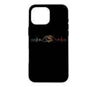 Custodia per iPhone 16 Pro Max Heartbeat Cat Hand Heart ECG Medical Cat Lover