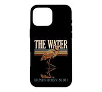 Custodia per iPhone 16 Pro Max Heron L'acqua mantiene i suoi segreti così faccio io