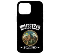 Custodia per iPhone 16 Pro Max HOMESTEAD SQUAD Off-Grid living Foresta Cabina Amante della natura